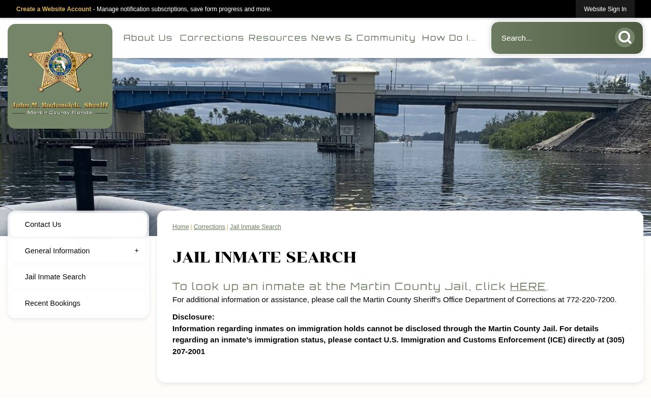 Martin County Jail adult custody roster gateway