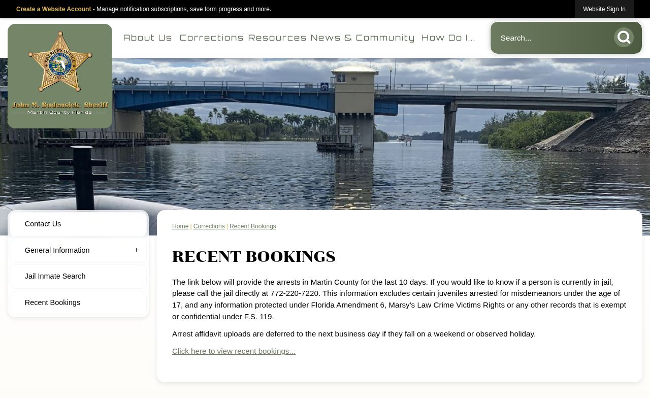 Martin County recent booking feed explanation